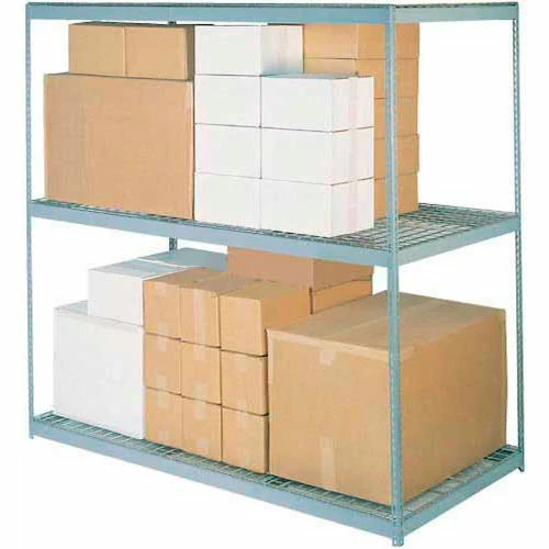 Global Industrial Wide Span Rack 48Wx24Dx60H, 3 Shelves Wire Deck 1200 Lb Cap. Per Level, Gray 1 Global Industrial Wide Span Rack 48Wx24Dx60H, 3 Shelves Wire Deck 1200 Lb Cap. Per Level, Gray