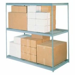 Global Industrial Wide Span Rack 72Wx24Dx60H, 3 Shelves Wire Deck 900 Lb Cap. Per Level, Gray
