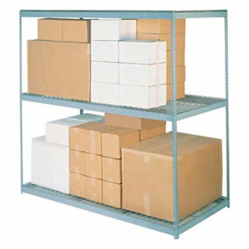 Global Industrial Wide Span Rack 72Wx36Dx60H, 3 Shelves Wire Deck 900 Lb Cap. Per Level, Gray 1 Global Industrial Wide Span Rack 72Wx36Dx60H, 3 Shelves Wire Deck 900 Lb Cap. Per Level, Gray