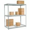 Global Industrial Wide Span Rack 96Wx36Dx60H, 3 Shelves Wire Deck 1100 Lb Cap. Per Level, Gray