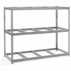 Global Industrial™ Wide Span Rack 96Wx48Dx60H, 3 Shelves No Deck 800 Lb Cap. Per Level, Gray