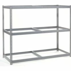 Global Industrial™ Wide Span Rack 72Wx30Dx84H, 3 Shelves No Deck 900 Lb Cap. Per Level, Gray