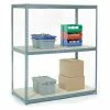 Global Industrial Wide Span Rack 72Wx30Dx96H, 3 Shelves Wood Deck 900 Lb Cap. Per Level, Gray