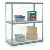 Global Industrial Wide Span Rack 48Wx48Dx96H, 3 Shelves Wood Deck 1200 Lb Cap. Per Level, Gray