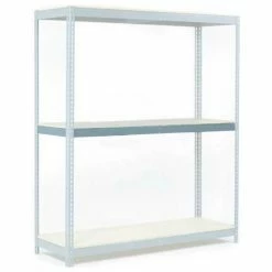 Global Industrial™ Additional Level For Wide Span Rack 48"Wx36"D Wood Deck 1200 Lb Cap., Gray