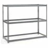 Global Industrial™ Wide Span Rack 48Wx24Dx84H, 3 Shelves No Deck 1200 Lb Cap. Per Level, Gray