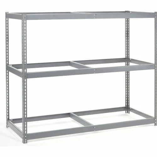 Global Industrial Wide Span Rack 60Wx24Dx96H, 3 Shelves No Deck 1200 Lb Cap. Per Level, Gray 1 Global Industrial Wide Span Rack 60Wx24Dx96H, 3 Shelves No Deck 1200 Lb Cap. Per Level, Gray