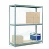 Global Industrial Wide Span Rack 60Wx48Dx60H, 3 Shelves Wood Deck 1200 Lb Cap. Per Level, Gray