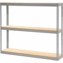 Global Industrial™ Record Storage Rack Without Boxes 72"W x 15"D x 60"H - Gray