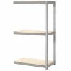 Global Industrial™ Expandable Add-On Rack 36x18x84 3 Level Wood Deck 1500 lb. Cap Per Level GRY