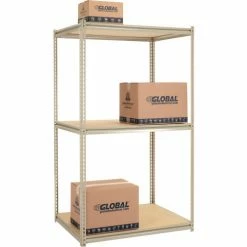 Global Industrial™ High Capacity Starter Rack 48x48x843 Levels Wood Deck 1500lb Per Shelf Tan