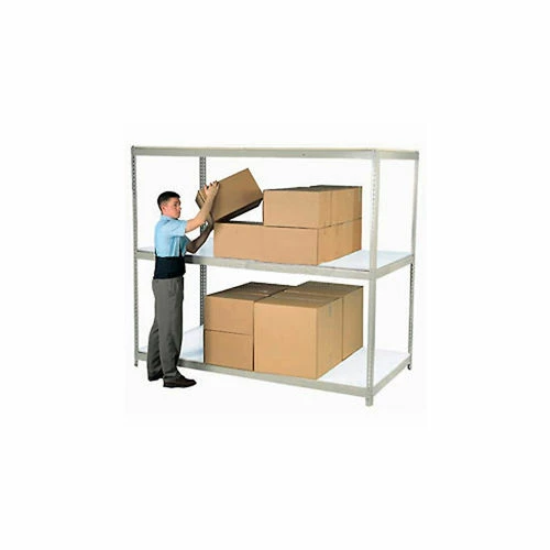 Global Industrial Wide Span Rack 96x36x60, 3 Shelves Deck 800 Lb. Cap Per Level, Gray 1 Global Industrial Wide Span Rack 96x36x60, 3 Shelves Deck 800 Lb. Cap Per Level, Gray