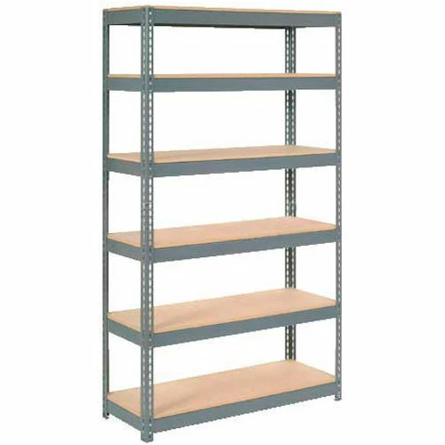 Global Industrial Extra Heavy Duty Shelving 48"W x 24"D x 72"H With 6 Shelves, Wood Deck, Gry 1 Global Industrial Extra Heavy Duty Shelving 48"W x 24"D x 72"H With 6 Shelves, Wood Deck, Gry