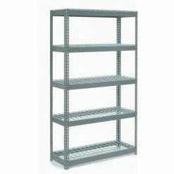Global Industrial Extra Heavy Duty Shelving 48"W x 24"D x 72"H With 5 Shelves, Wire Deck, Gry