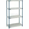 Nexel®, Nexelite®, 4 Tier, Vented Plastic Mat Shelving Unit, 48"W x 21"D x 63"H