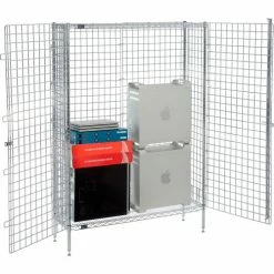 Nexel® Chrome, Security Shelving Unit, 48"W x 14"D x 66"H -Shelving Sales Store 320924C 08