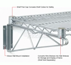 Nexel 18" Single Arm Shelf Bracket (Pair) -Shelving Sales Store 331335 3wco