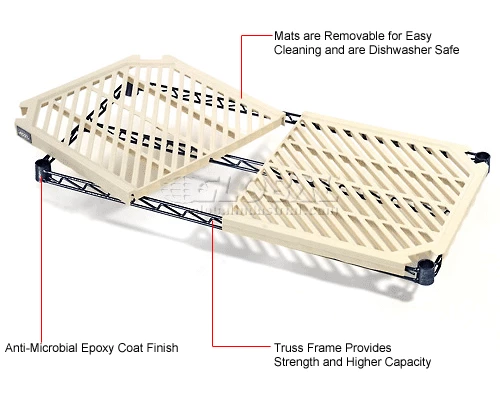 Nexel®, Nexelite®, Vented Plastic Mat Shelf, 42"W x 18"D 10 Nexel®, Nexelite®, Vented Plastic Mat Shelf, 42"W x 18"D - Image 10
