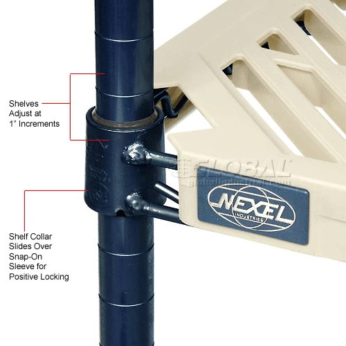 Nexel®, Nexelite®, Vented Plastic Mat Shelf, 48"W x 18"D 11 Nexel®, Nexelite®, Vented Plastic Mat Shelf, 48"W x 18"D - Image 11