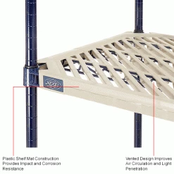 Nexel®, Nexelite®, 4 Tier, Vented Plastic Mat Shelving Unit, 54"W x 21"D x 54"H 29 Nexel®, Nexelite®, 4 Tier, Vented Plastic Mat Shelving Unit, 54"W x 21"D x 54"H -Shelving Sales Store 331479NIN 3wco
