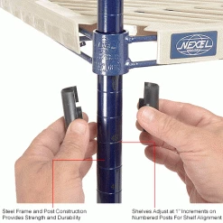 Nexel®, Nexelite®, 4 Tier, Vented Plastic Mat Shelving Unit, 54"W x 21"D x 54"H 30 Nexel®, Nexelite®, 4 Tier, Vented Plastic Mat Shelving Unit, 54"W x 21"D x 54"H -Shelving Sales Store 331479NIN 4wco