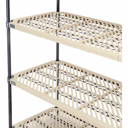 Nexel®, Nexelite®, 4 Tier, Vented Plastic Mat Shelving Unit, 54"W x 18"D x 54"H 8 Nexel®, Nexelite®, 4 Tier, Vented Plastic Mat Shelving Unit, 54"W x 18"D x 54"H - Image 8