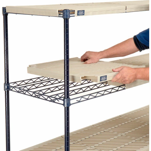 Nexel®, Nexelite®, 4 Tier, Vented Plastic Mat Shelving Unit, 60"W x 18"D x 54"H 5 Nexel®, Nexelite®, 4 Tier, Vented Plastic Mat Shelving Unit, 60"W x 18"D x 54"H - Image 5