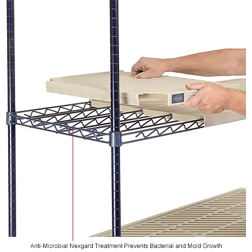 Nexel®, Nexelite®, 4 Tier, Vented Plastic Mat Shelving Unit, 54"W x 21"D x 63"H 13 Nexel®, Nexelite®, 4 Tier, Vented Plastic Mat Shelving Unit, 54"W x 21"D x 63"H - Image 13