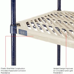 Nexel®, Nexelite®, 4 Tier, Vented Plastic Mat Shelving Unit, 54"W x 21"D x 63"H 29 Nexel®, Nexelite®, 4 Tier, Vented Plastic Mat Shelving Unit, 54"W x 21"D x 63"H -Shelving Sales Store 331485NIN 3wco