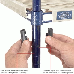 Nexel®, Nexelite®, 4 Tier, Vented Plastic Mat Shelving Unit, 54"W x 21"D x 63"H 30 Nexel®, Nexelite®, 4 Tier, Vented Plastic Mat Shelving Unit, 54"W x 21"D x 63"H -Shelving Sales Store 331485NIN 4wco