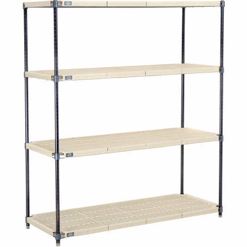 Nexel®, Nexelite®, 4 Tier, Vented Plastic Mat Shelving Unit, 54"W x 21"D x 63"H 2 Nexel®, Nexelite®, 4 Tier, Vented Plastic Mat Shelving Unit, 54"W x 21"D x 63"H - Image 2