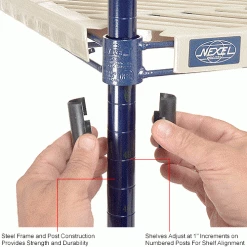 Nexel®, Nexelite®, 4 Tier, Vented Plastic Mat Shelving Unit, 60"W x 21"D x 63"H 30 Nexel®, Nexelite®, 4 Tier, Vented Plastic Mat Shelving Unit, 60"W x 21"D x 63"H -Shelving Sales Store 331486NIN 4wco