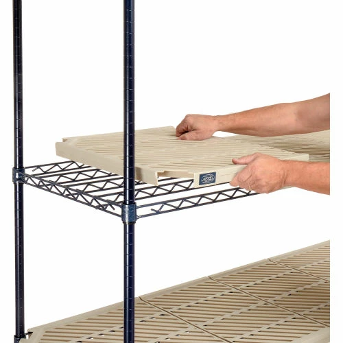 Nexel®, Nexelite®, 4 Tier, Vented Plastic Mat Shelving Unit, 60"W x 21"D x 63"H 5 Nexel®, Nexelite®, 4 Tier, Vented Plastic Mat Shelving Unit, 60"W x 21"D x 63"H - Image 5