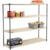 Nexel®, Nexelite®, 4 Tier, Vented Plastic Mat Shelving Unit, 72"W x 24"D x 63"H