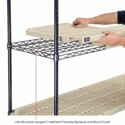 Nexel®, Nexelite®, 4 Tier, Vented Plastic Mat Shelving Unit, 72"W x 21"D x 63"H 28 Nexel®, Nexelite®, 4 Tier, Vented Plastic Mat Shelving Unit, 72"W x 21"D x 63"H -Shelving Sales Store 331487NIN 2wco