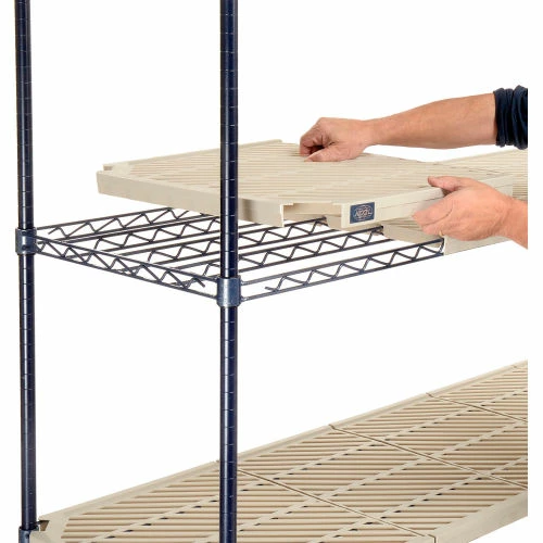 Nexel®, Nexelite®, 4 Tier, Vented Plastic Mat Shelving Unit, 72"W x 21"D x 63"H 5 Nexel®, Nexelite®, 4 Tier, Vented Plastic Mat Shelving Unit, 72"W x 21"D x 63"H - Image 5