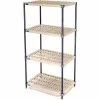Nexel®, Nexelite®, 4 Tier, Vented Plastic Mat Shelving Unit, 30"W x 18"D x 54"H