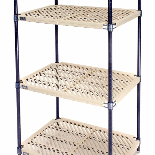 Nexel®, Nexelite®, 4 Tier, Vented Plastic Mat Shelving Unit, 30"W x 18"D x 63"H 3 Nexel®, Nexelite®, 4 Tier, Vented Plastic Mat Shelving Unit, 30"W x 18"D x 63"H - Image 3
