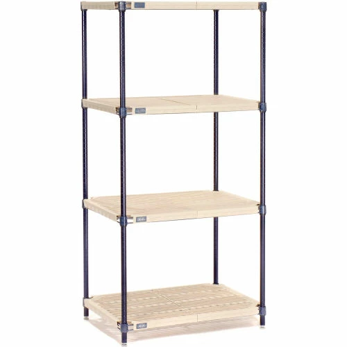 Nexel®, Nexelite®, 4 Tier, Vented Plastic Mat Shelving Unit, 30"W x 18"D x 63"H 7 Nexel®, Nexelite®, 4 Tier, Vented Plastic Mat Shelving Unit, 30"W x 18"D x 63"H - Image 7