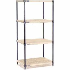 Nexel®, Nexelite®, 4 Tier, Vented Plastic Mat Shelving Unit, 30"W x 18"D x 54"H -Shelving Sales Store 331499N 06