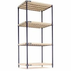 Nexel®, Nexelite®, 4 Tier, Vented Plastic Mat Shelving Unit, 30"W x 18"D x 54"H -Shelving Sales Store 331499N 16