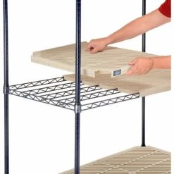 Nexel®, Nexelite®, 4 Tier, Vented Plastic Mat Shelving Unit, 48"W x 24"D x 74"H -Shelving Sales Store 331539N 04