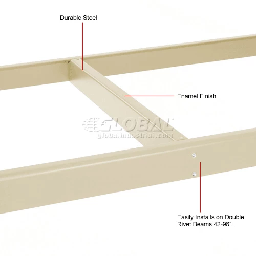 Global Industrial™ 36" Long Tan Center Deck Support 5 Global Industrial™ 36" Long Tan Center Deck Support - Image 5