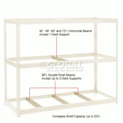 Global Industrial™ 48" Long Tan Center Deck Support 13 Global Industrial™ 48" Long Tan Center Deck Support -Shelving Sales Store 331660 3wco 2