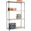Nexel®, Nexelite®, 4 Tier, Vented Plastic Mat Shelving Unit, 54"W x 18"D x 86"H