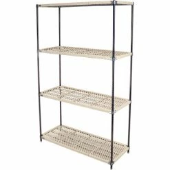 Nexel®, Nexelite®, 4 Tier, Vented Plastic Mat Shelving Unit, 54"W x 18"D x 86"H 14 Nexel®, Nexelite®, 4 Tier, Vented Plastic Mat Shelving Unit, 54"W x 18"D x 86"H -Shelving Sales Store 331785N 03