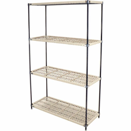 Nexel®, Nexelite®, 4 Tier, Vented Plastic Mat Shelving Unit, 54"W x 18"D x 86"H 4 Nexel®, Nexelite®, 4 Tier, Vented Plastic Mat Shelving Unit, 54"W x 18"D x 86"H - Image 4