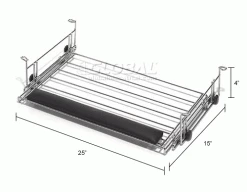 Nexel® AKD211 Chrome Wire Keyboard Drawer -Shelving Sales Store 339042 dim
