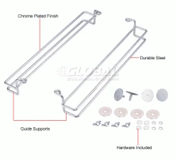 Nexel® AST24C Single Box Slide for 18"D and 24"D Shelves - Pair -Shelving Sales Store 477CP6 1wco