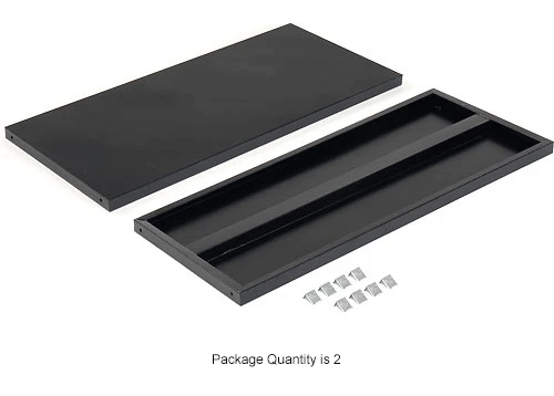 Global Industrial Shelves For 36"Wx24"D Storage Cabinet, Black, 2 Pack 6 Global Industrial Shelves For 36"Wx24"D Storage Cabinet, Black, 2 Pack - Image 6